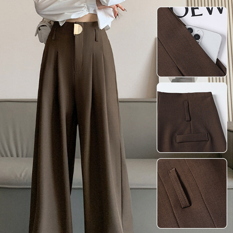 Eaksone - High Waisted Wide Leg Pants